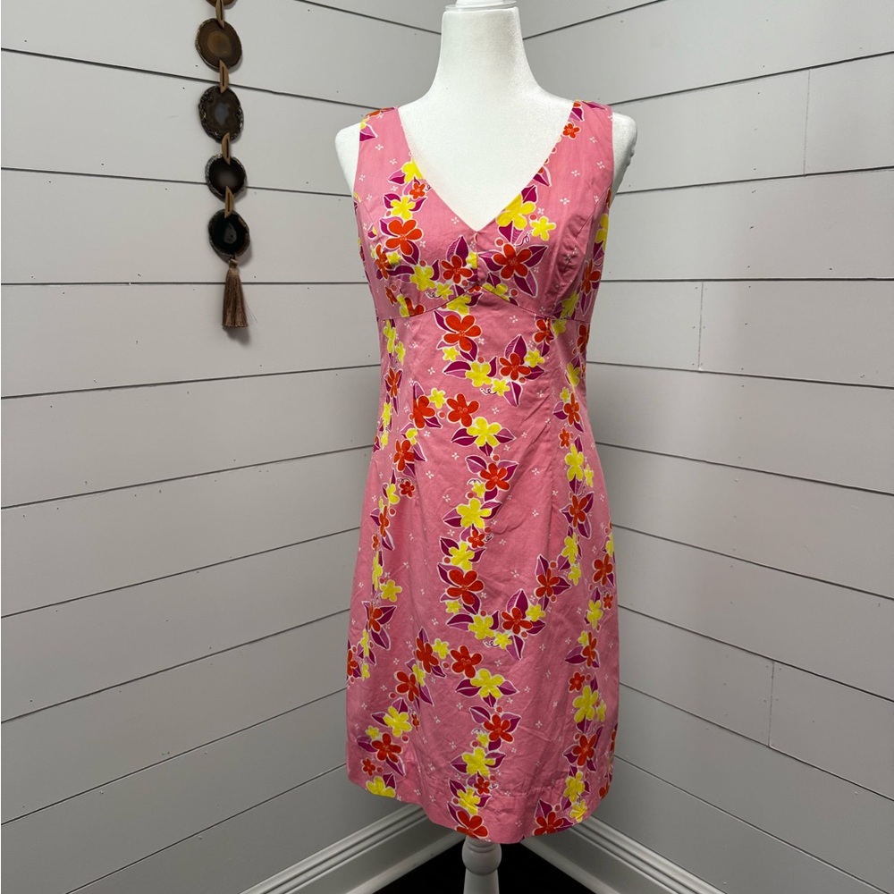 Vintage Lilly Pulitzer Pink Floral Midi Dress